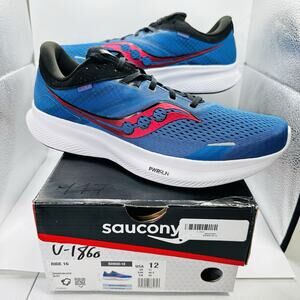 Size 12 - Saucony Ride 16 ‘Hydro/Black’ Blue Men’s Running Shoe (S20830-16)
